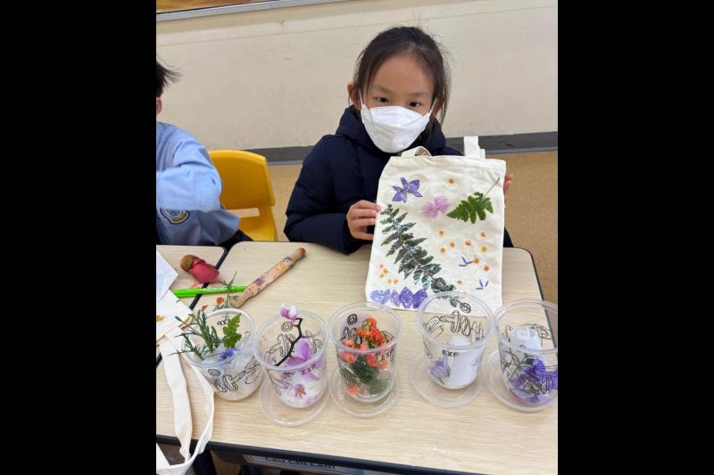製作植物扎染布袋